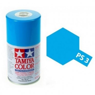 TINTA SPRAY RC PARA BOLHAS AZUL CLARO LATA 100ML TAMIYA PS-3